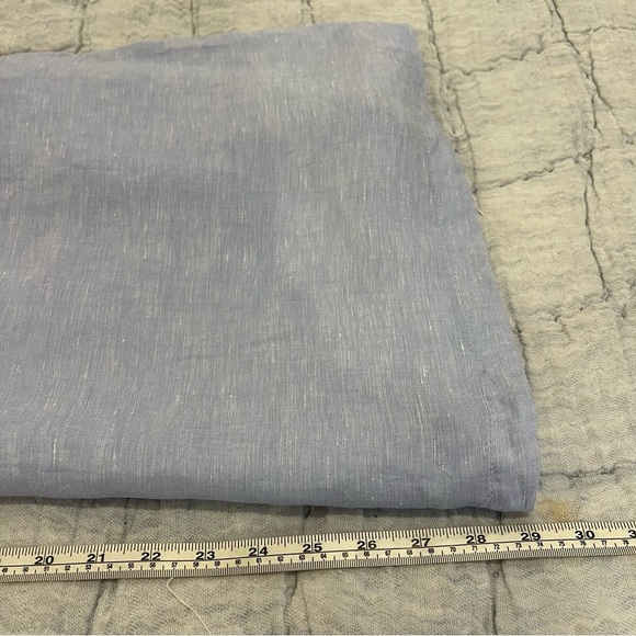 Tahari Womens Linen Tunic Top 1X Blue Collared Lagenlook Relaxed Lightweight - Picture 8 of 9